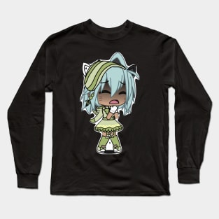 Gacha Life Shy Cute Green Dress Long Sleeve T-Shirt